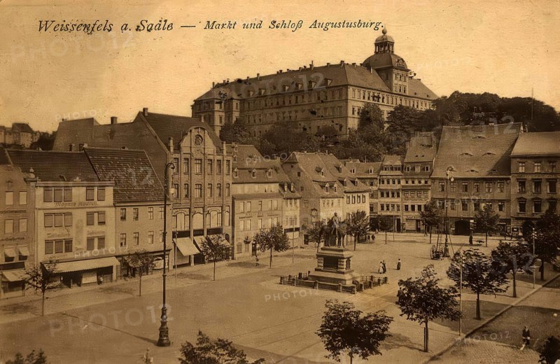 Historical postcard, picture postcard, Weißenfels, Weissenfels an der Saale, Saxony-Anhalt, Germany, digitally enhanced reproduction of an original from around 1900, picture postcard, Europe