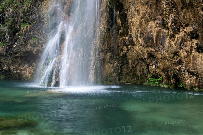 Waterfall, Plitvice Lakes National Park, Plitvicka Jezera, Lika-Senj, Croatia, Europe