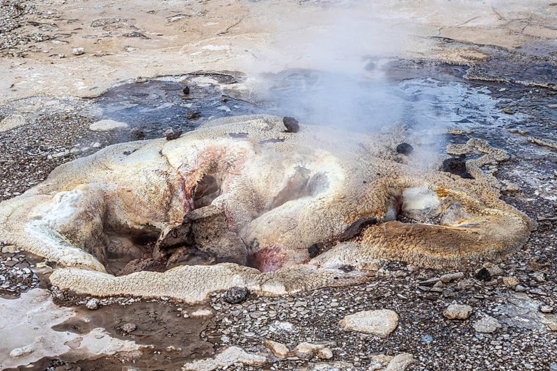 Hot spring Eyvindarhver, Hveravellir geothermal area, Iceland, Europe