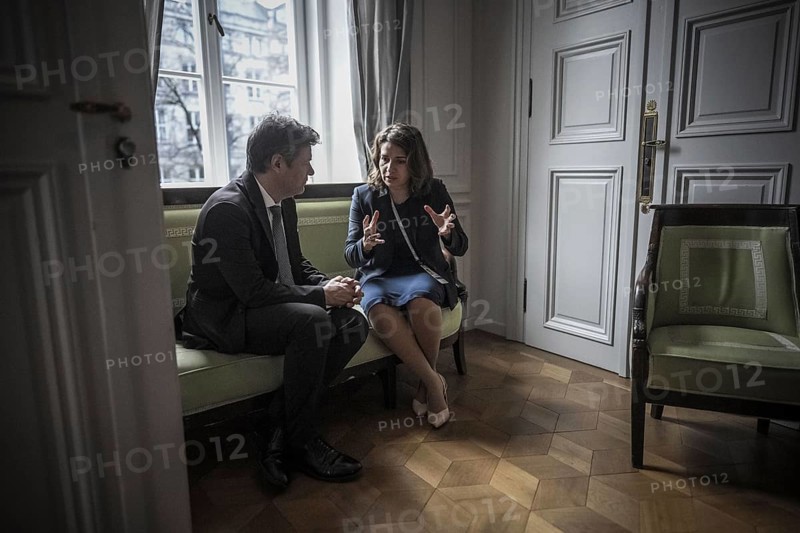 Federal Minister for Economic Affairs and Climate Protection Robert Habeck at the Munich Security Conference on 17 February 2024 With Moroccan Energy Minister Leila Benali Photographed on behalf of the BMWK