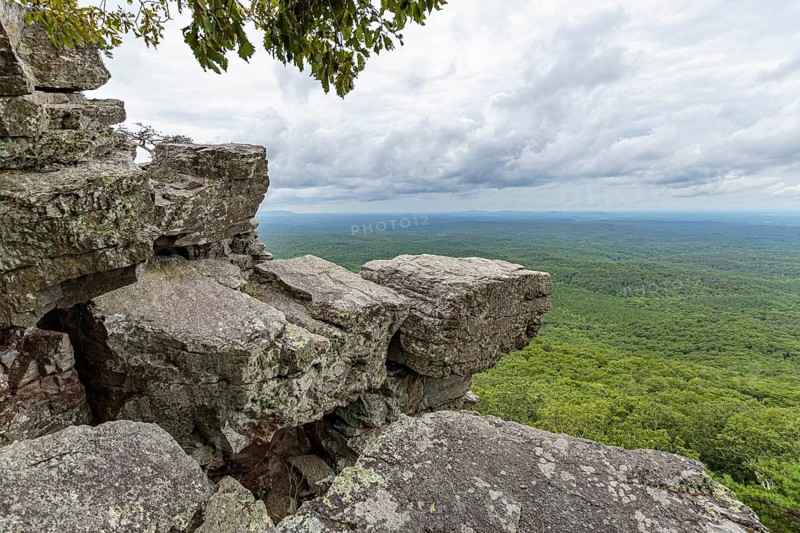 Overlook along the Pulpit Rock Trail in Cheaha State Park, Alabama, USA, North America
