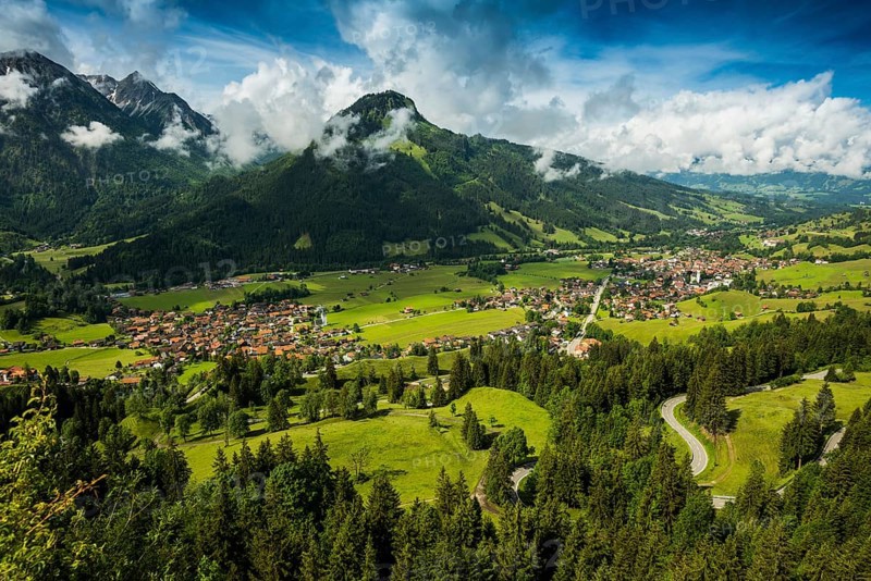 Oberjoch Pass Road, Bad Hindelang, Allgäu Alps, Allgäu, Bavaria, Germany, Europe