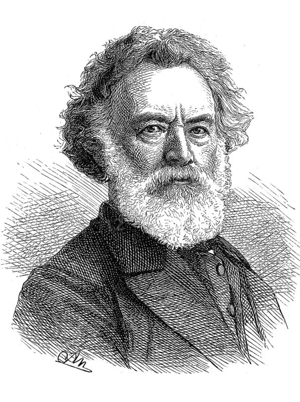 Rudolf Julius Benno Hübner, also Julius Hübner the Elder, 27 January 1806, 7 November 1882, was a German painter and gallery director as well as poet and translator, Historical, digital reproduction of an original from the 19th century