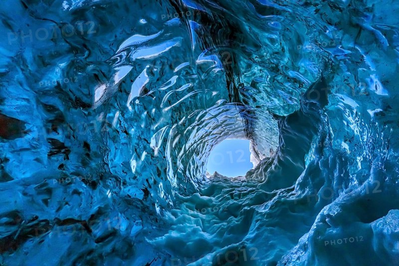 Glacier cave, ice cave, Vatnajökull, Iceland, Europe