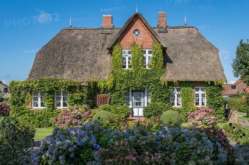 Frisian house, Midlum, Föhr, North Sea island, North Frisia, Schleswig-Holstein, Germany, Europe
