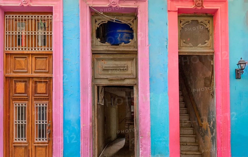 Scenic colorful Old Havana streets in historic city center (Havana Vieja) near Paseo El Prado and Capitolio
