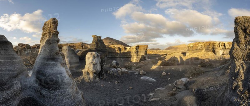 Stratified City, Ciudad estraticicada, Antigua Rofera de Teseguite, Lanzarote, Canary Islands, Spain, Europe