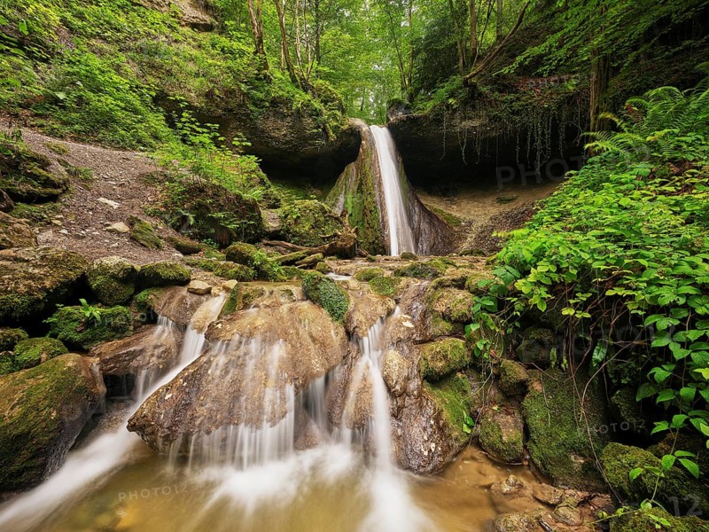 Schwarzenbach Waterfall, Baar, Canton Zug, Switzerland, Europe