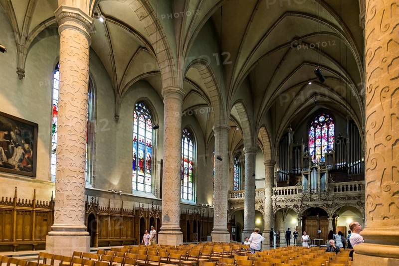Interior view, Notre-Dame de Luxembourg Cathedral, Luxembourg City, Luxembourg, Luxembourg, Europe