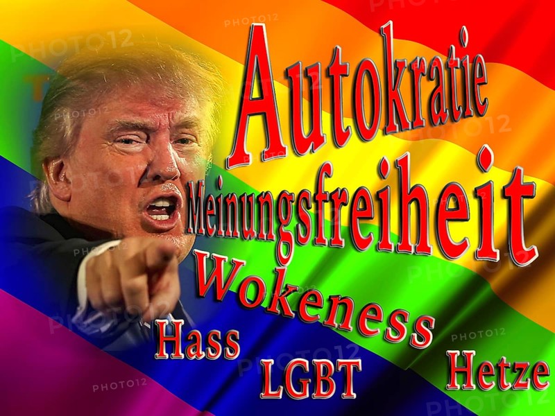 Symbolic image, governing with executive order, democracy versus autocracy, US democracy in danger, criticism of freedom of speech, LGBT, wokeness, EU and Germany as scapegoats, industry, Donald Trump, tariff threats, Elon Musk, Mark Zuckerberg, social networks, fake news, rights broken, hate, hate speech, DSG Digital Services Act, re-election, USA, politics, announcements, vendetta, wanted dictator, Republicans, US electoral system, global danger, lies, 2nd term, global strain, Ukraine war, storm White House, Trump's election, Trump's election, US President, US President Trump's election. term, global burden, Ukrainian war, White House storm, North America