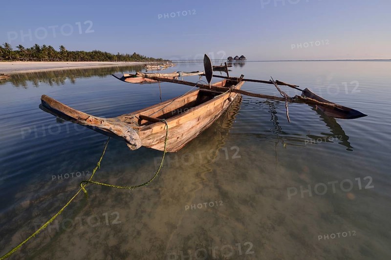 Fishing boat, Dongwe Beach, Dongwe, Zanzibar, Tanzania, Africa