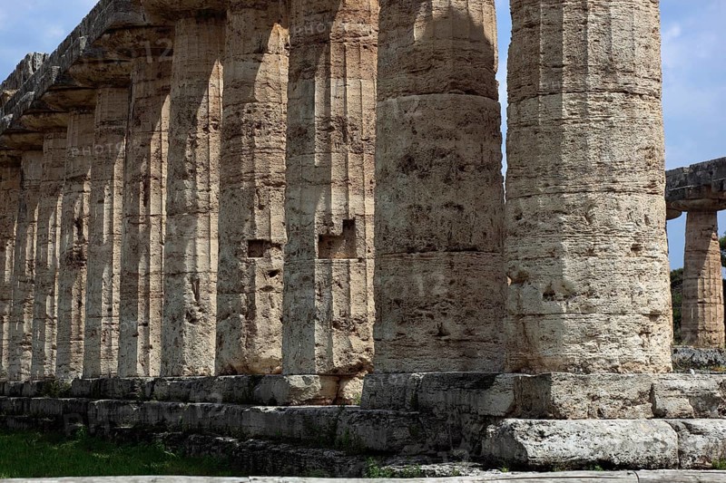 The Basilica, Temple of Hera, in Paestum, Campania, Italy, Europe