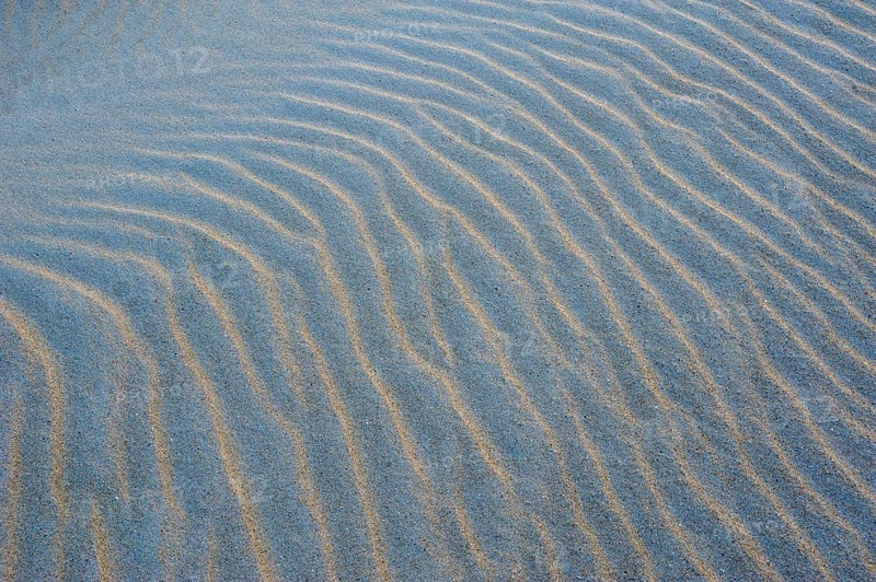 De Hors beach, near Den Hoorn, wave pattern in the sand, Texel island, North Holland, Netherlands