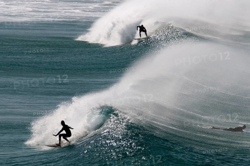 Fuerteventura, Canary Island, Surfers at Playa del Castillo in El Cotillo, Spain, Europe