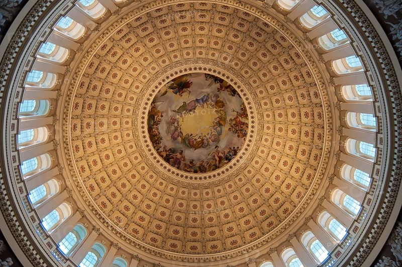 Canopy Fresco Of the US Capitol Rotunda in Washington DC, USA, Washington, USA, North America