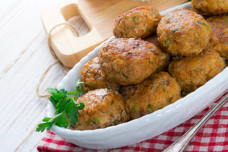 Rissole with mould cheese and parsley