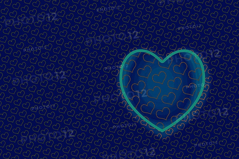 Elegant decorative heart pattern design for fabric, wallpaper, gift paper, banner, cover, poster, presentation, magazine, leaflet