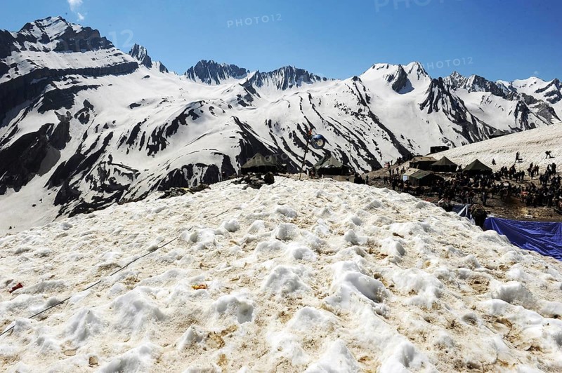 Pilgrim, mahagunas pass, amarnath yatra, Jammu Kashmir, India, Asia