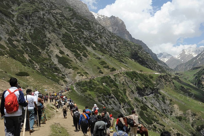 Pilgrim, amarnath yatra, jammu Kashmir, india, asia