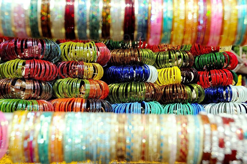 Colourful bangles, India, Asia