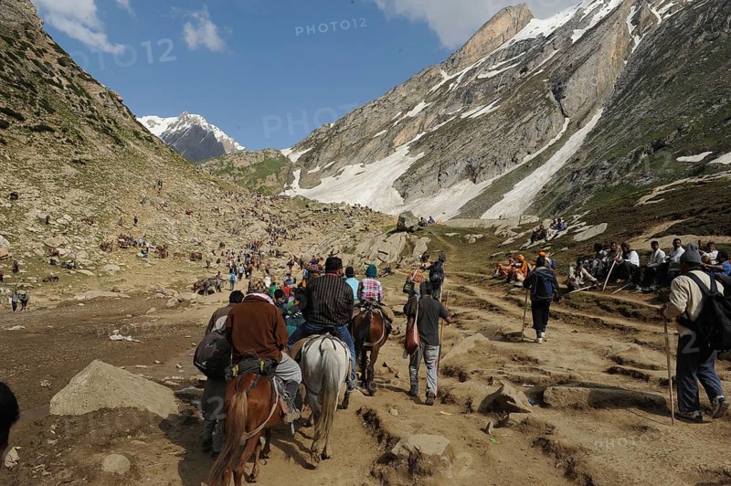 Pilgrim, amarnath yatra, jammu Kashmir, india, asia