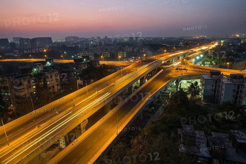 Santacruz chembur link road flyover, mumbai, maharashtra, india, asia