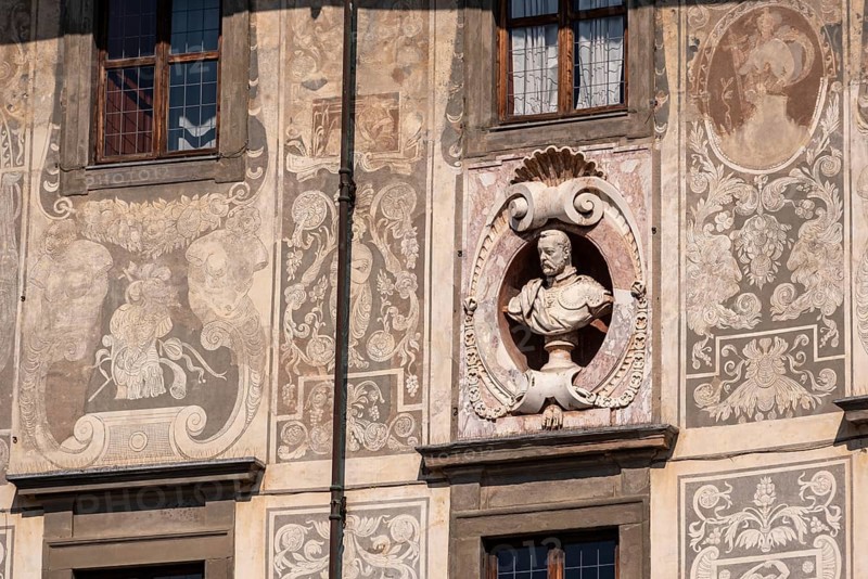 Rich ornate facade of the Palazzo della Carovana in the center of Pisa, Italy, Europe