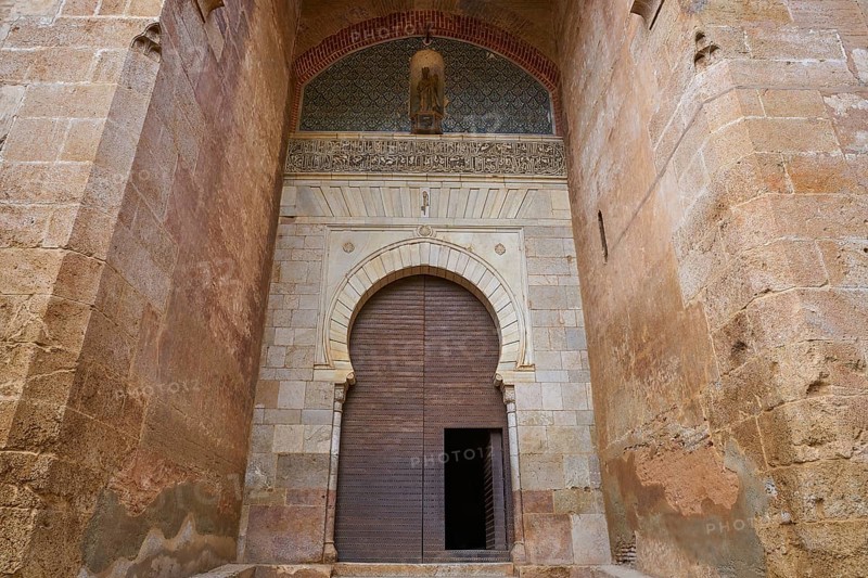 Alhambra Puerta de la Justicia in Granada of Spain Justice Door of Alcazaba