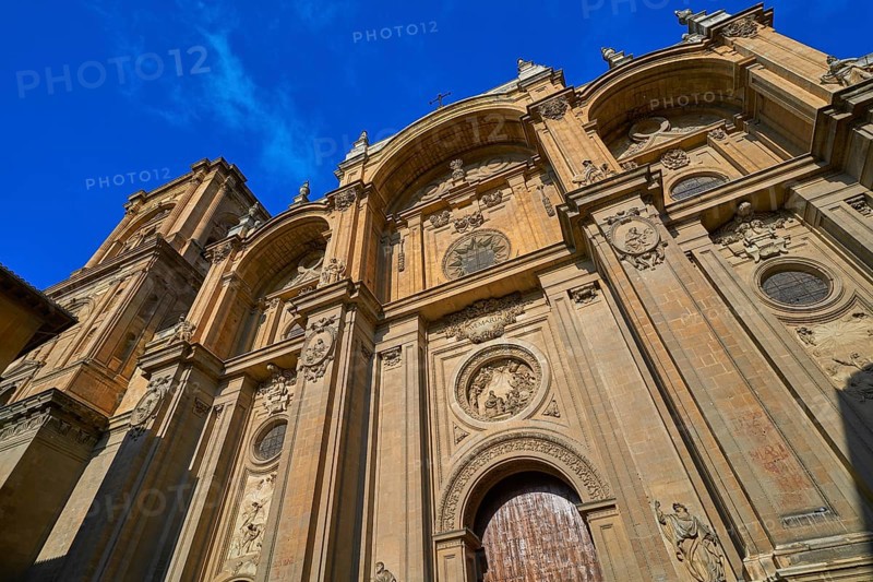 Granada Cathedral facade in Spain Andalusia