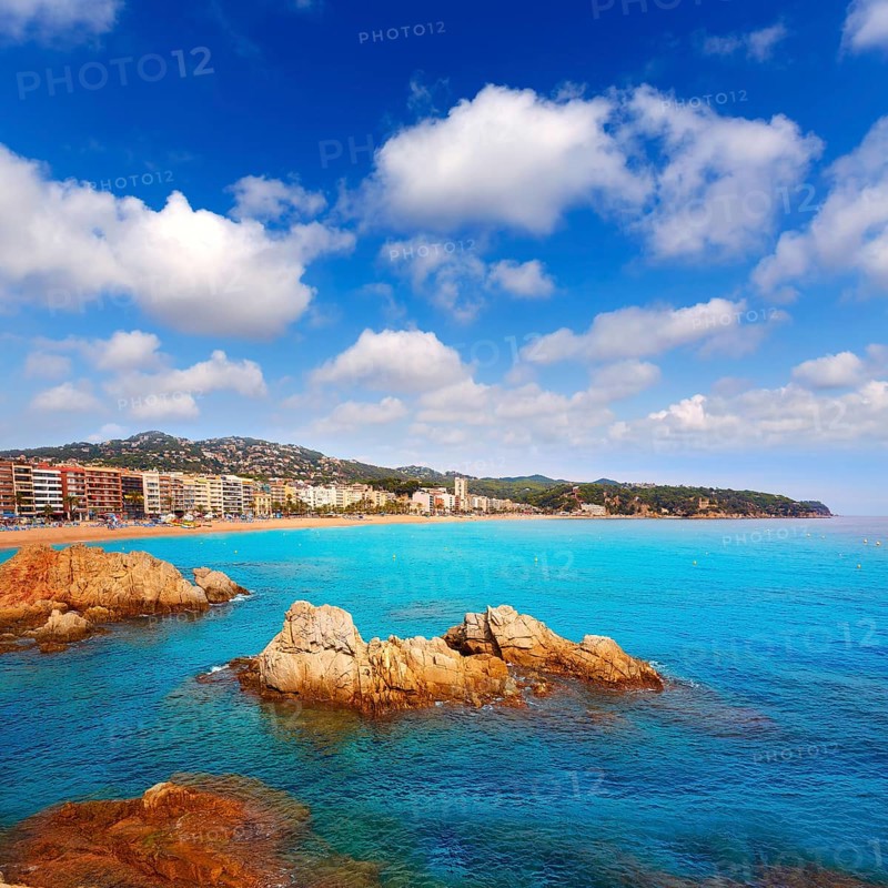 Costa Brava beach Lloret de Mar in Catalonia at Spain
