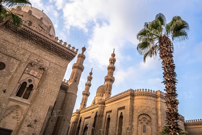 The two mosques Al-Rifa'i and Sultan Hassan in Cairo Egypt