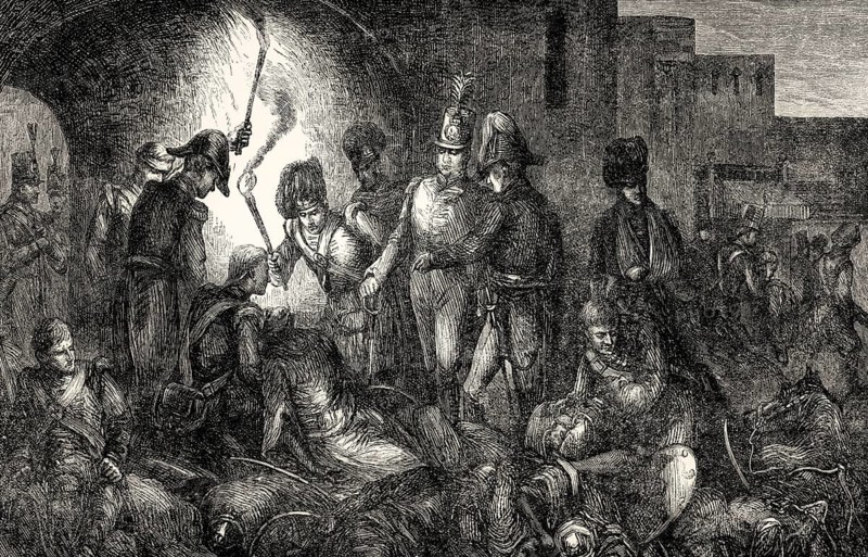 Death of Tipu Sultan, 4. Mai 1799, Srirangapatna, Fourth Mysore War, ruler of the Kingdom of Mysore, From British Battles on Land and Sea, by James Grant