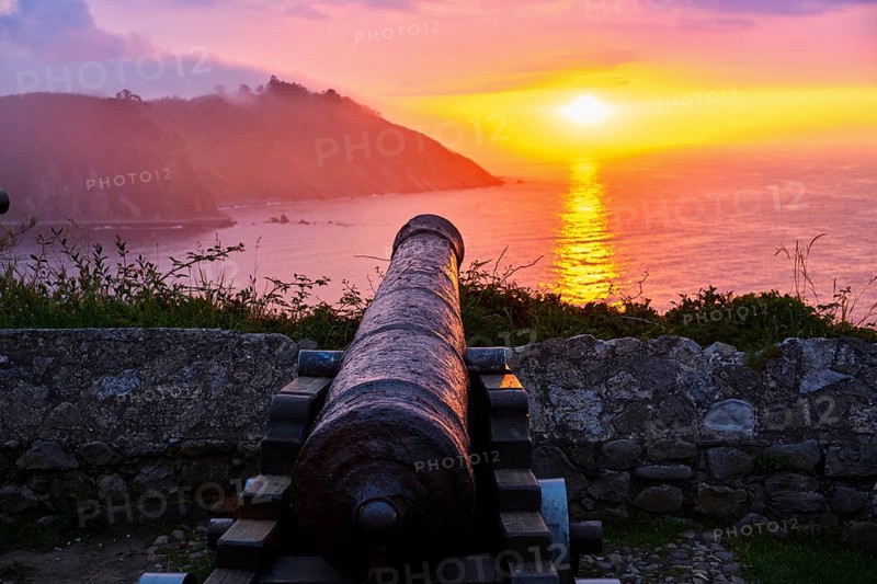 Ribadesella canon gun in Asturias of Spain