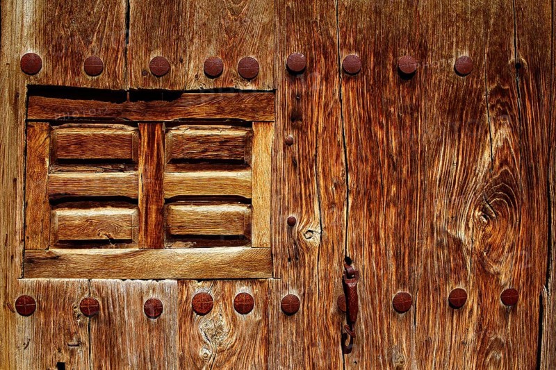 The Way of Saint James door in Redecilla del Camino Castilla Burgos
