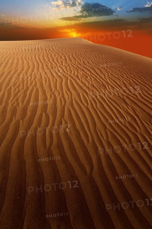 Desert sand dunes in Maspalomas sunset Gran Canaria at Canary islands