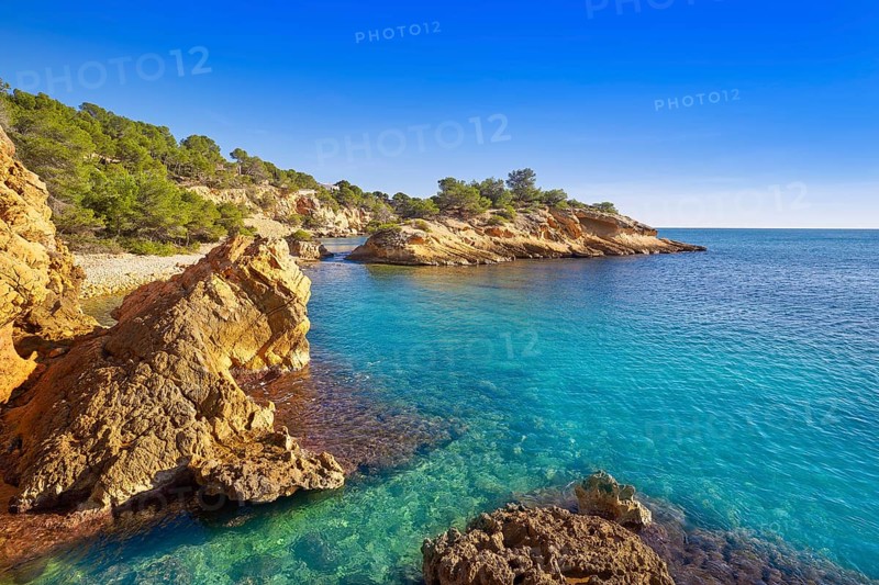 Ametlla L'ametlla de mar beach illot in Costa dorada of Tarragona in Catalonia