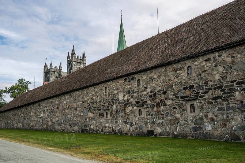 View of the Nidaros Cathedral in Trondheim, Norway, Europe