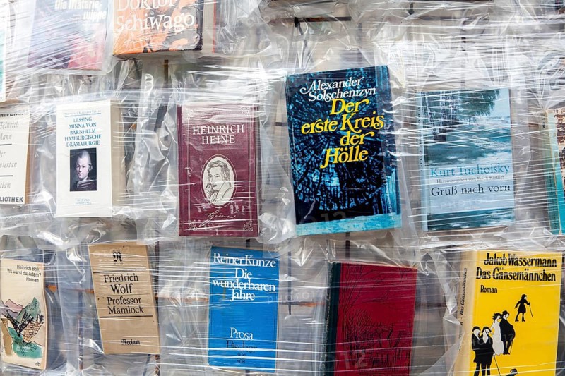 'The Parthenon of Books' by the Argentinian conceptual artist Marta Minujin, banned books, documenta 14 exhibition, 2017, Kassel, Germany, Europe