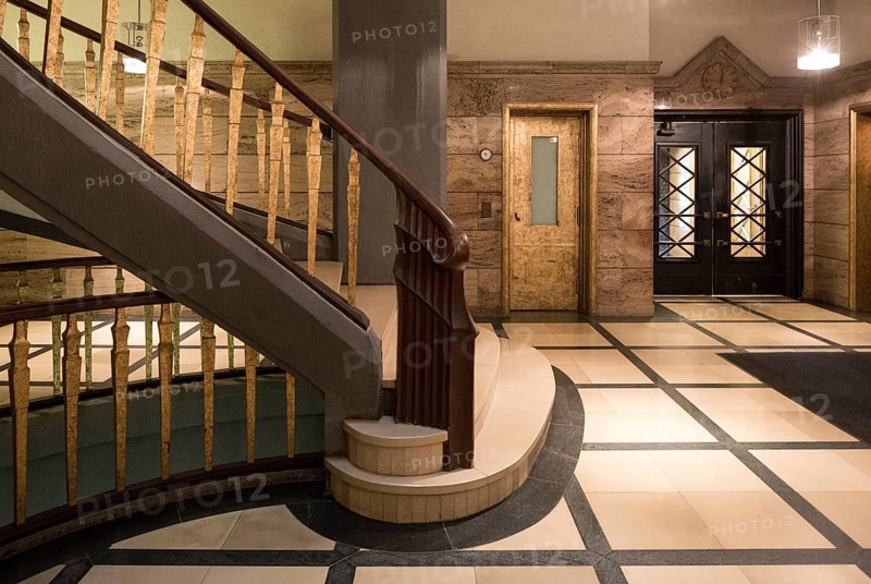 Hamburg, Kontorhaus MESSBERGHOF, built 1922-1924 by Hans and Oskar Gerson, vestibule on the ground floor of the staircase