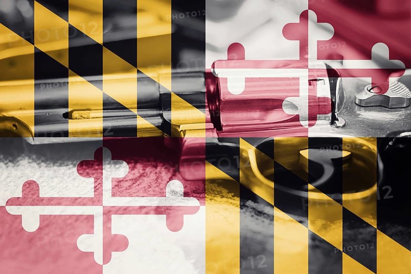 Maryland flag (U.S. state) Gun Control USA. United States Gun Laws