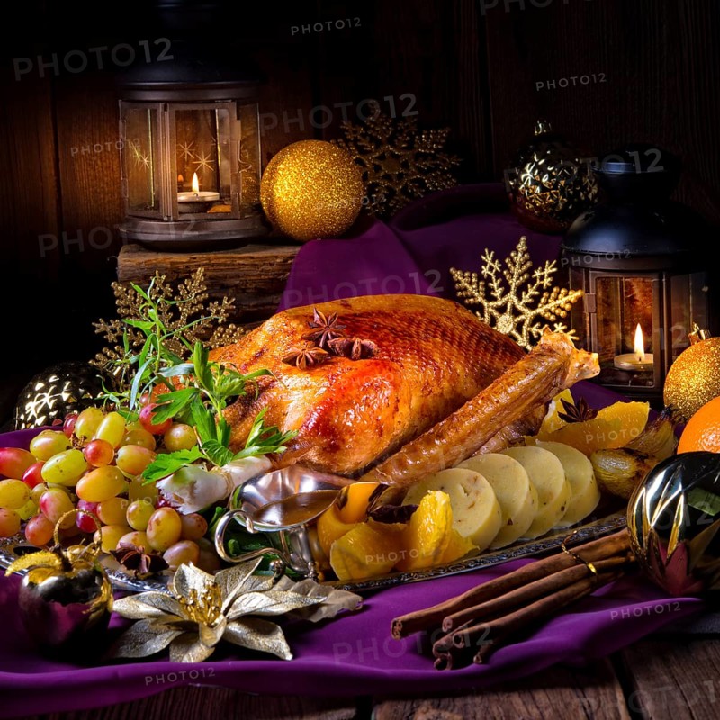 Christmas goose dinner