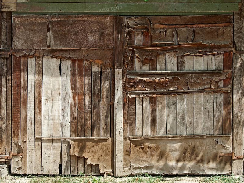 Old wooden doors. Wooden boards made