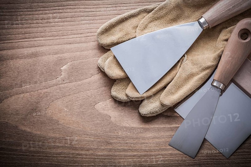 Working glove putty knife paint scraper