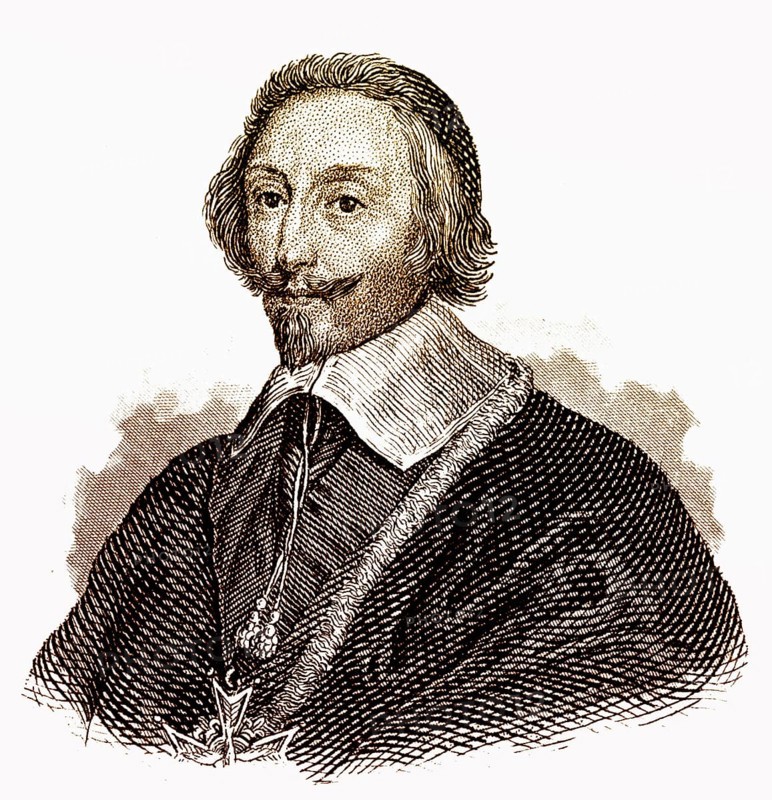 Portrait of Armand Jean du Plessis, cardinal-duc de Richelieu et de Fronsac, 1585 - 1642, a French clergyman, noble and statesman, Portrait von Armand-Jean du Plessis, Premier Duc de Richelieu, 1585 - 1642, Kardinal Richelieu, ein französischer Aristokrat, Kirchenfürst und Staatsmann