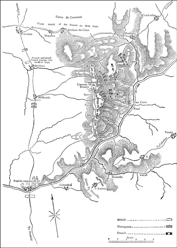 The Battle of Buçaco, Peninsular War, 27 September 1810, From British Battles on Land and Sea by James Grant
