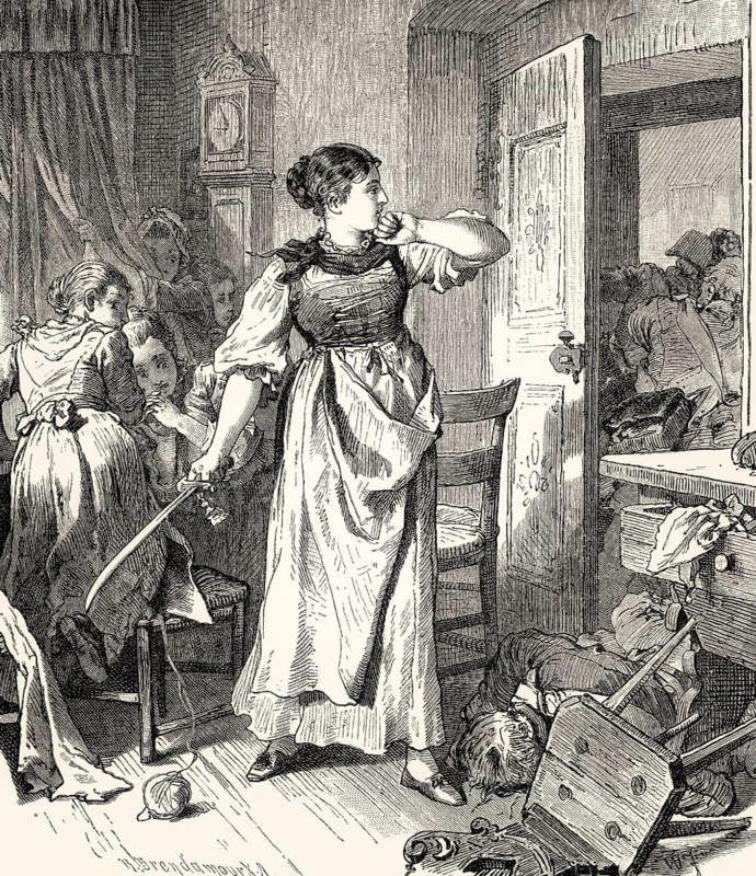 Scene from HERMANN AND DOROTHEA, an epic poem by Johann Wolfgang von Goethe