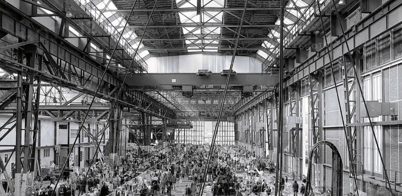 People visit and go shopping in the Great Market Hall on July in Budapest, Hungary. Great Market Hall is the largest indoor market in Budapest, it was built 1896