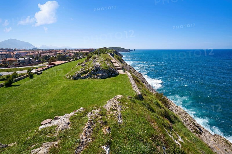 Llanes El Sablon beach in Asturias of Spain