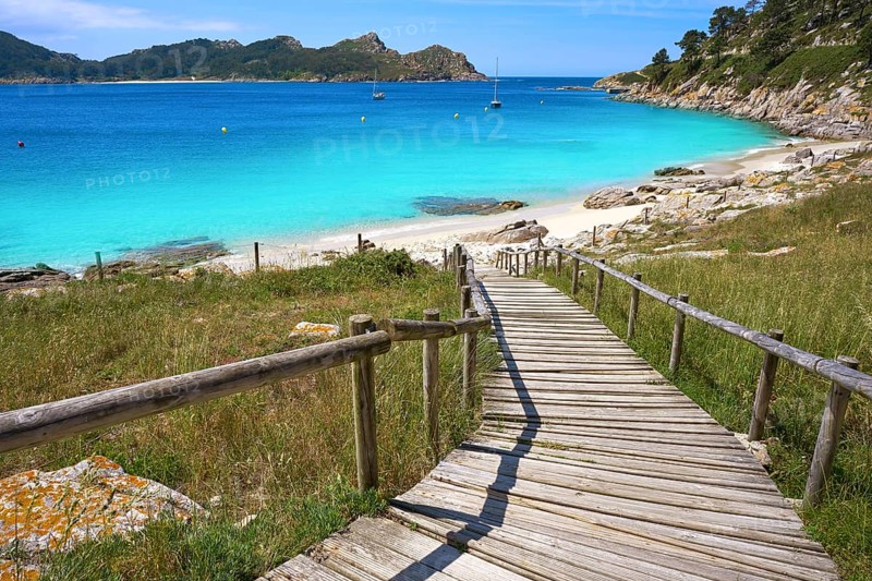 Nostra Senora beach in Islas Cies islands of Vigo at Spain