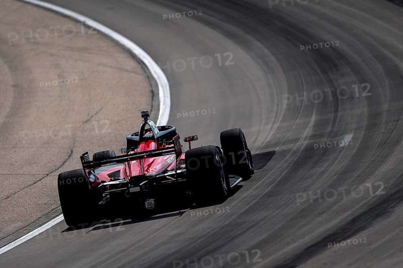 ED CARPENTER (20) of Indianapolis, Indiana practices for the Hy-Vee Homefront 250 at Iowa Speedway in Newton, IA